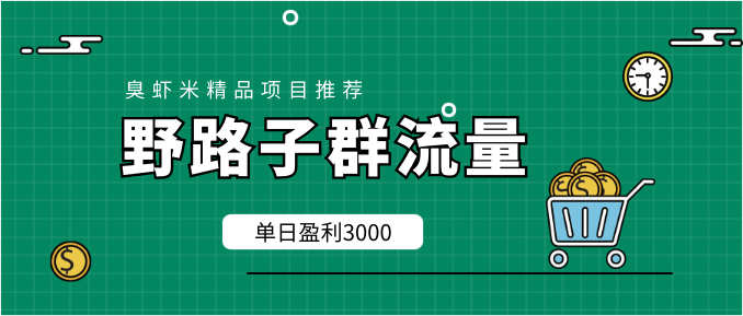 野路子群流量項(xiàng)目：穩(wěn)定之后可實(shí)現(xiàn)日盈利3000-5000，輕松實(shí)現(xiàn)月入3萬+