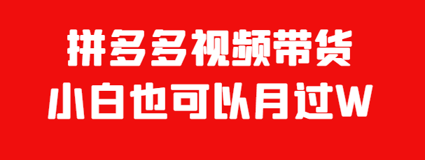 快速盈利項目，拼多多或者視頻號搬運掛車帶貨月入過萬！